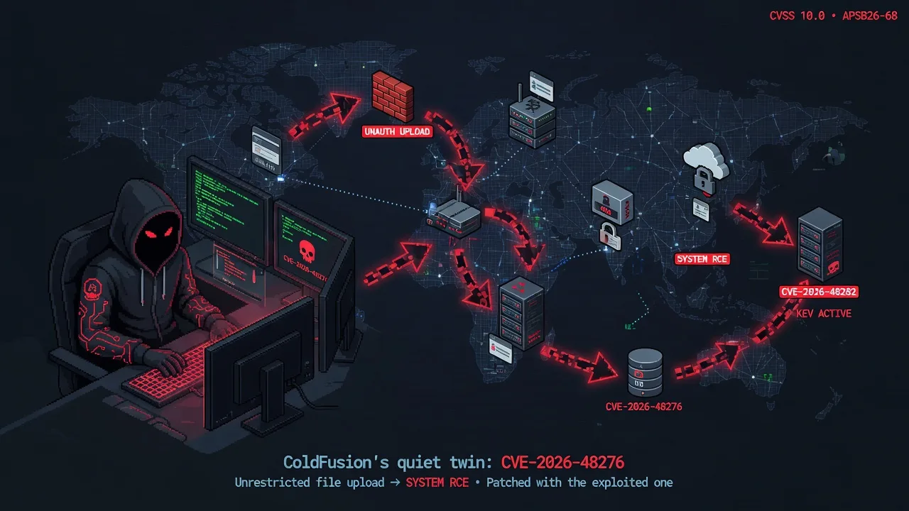 ColdFusion's quiet twin: the CVSS-10 file-upload RCE hiding behind the one everyone's patching (CVE-2026-48276)