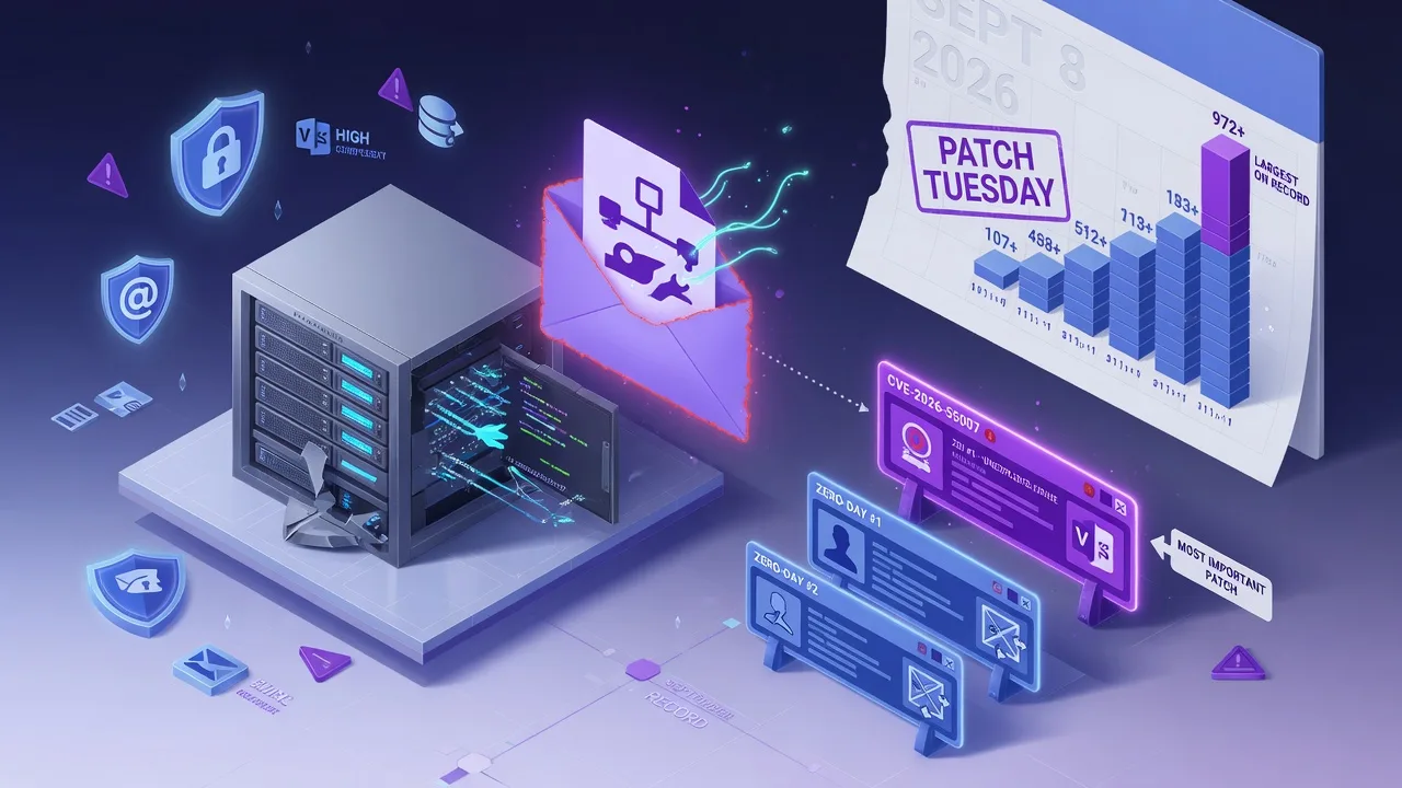 September's Record Patch Tuesday Had Two Real Zero-Days. ZDI Ranked an Unexploited Exchange Bug Above Both.. CVE-2026-55007 lets an unauthenticated attacker execute code on Exchange Server just by sen